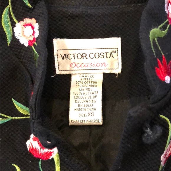 Victor Costa Occasion Embroidered Duster Jacket - Picture 7 of 8